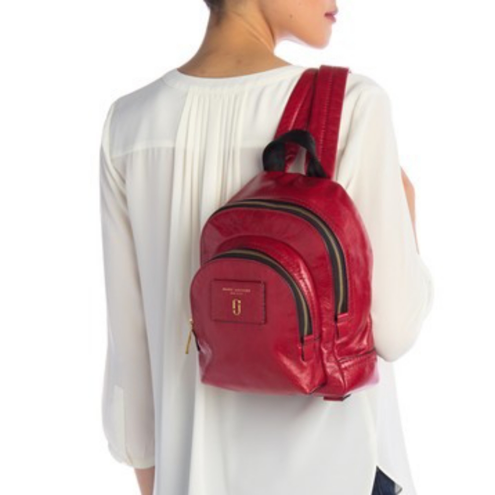 Marc Jacobs Red Leather Backpack - Picture 12 of 12